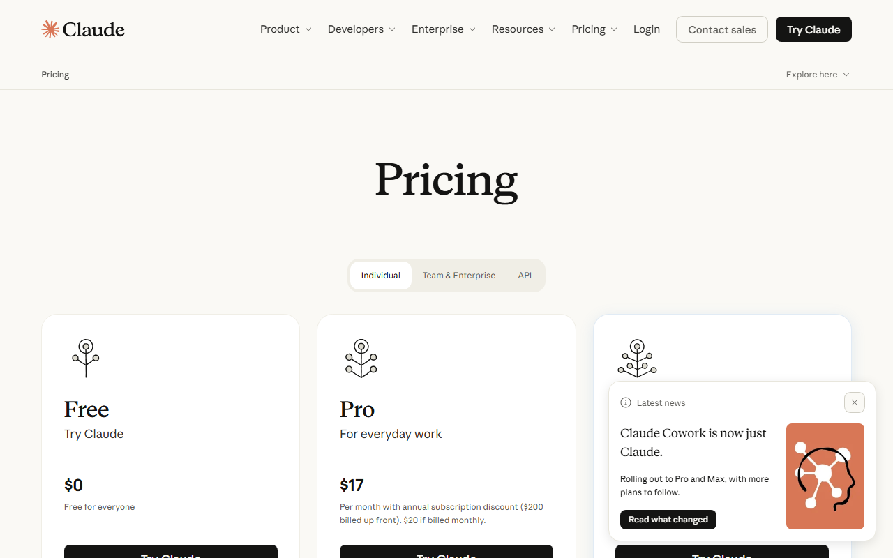 Claude Code pricing page